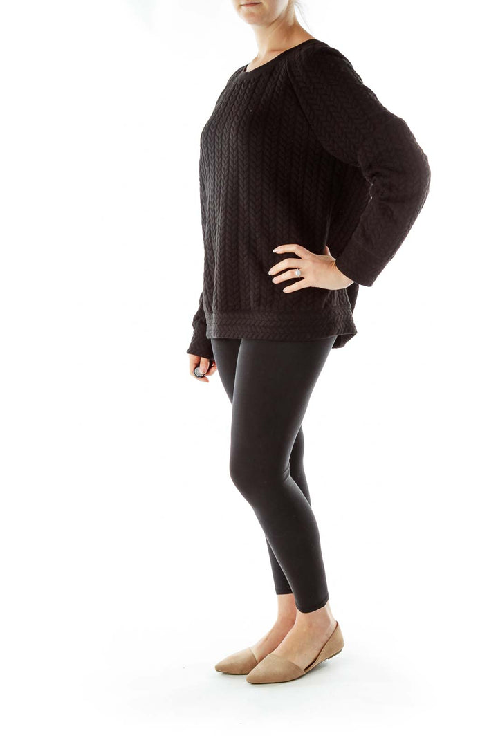 Black Textured Sweater