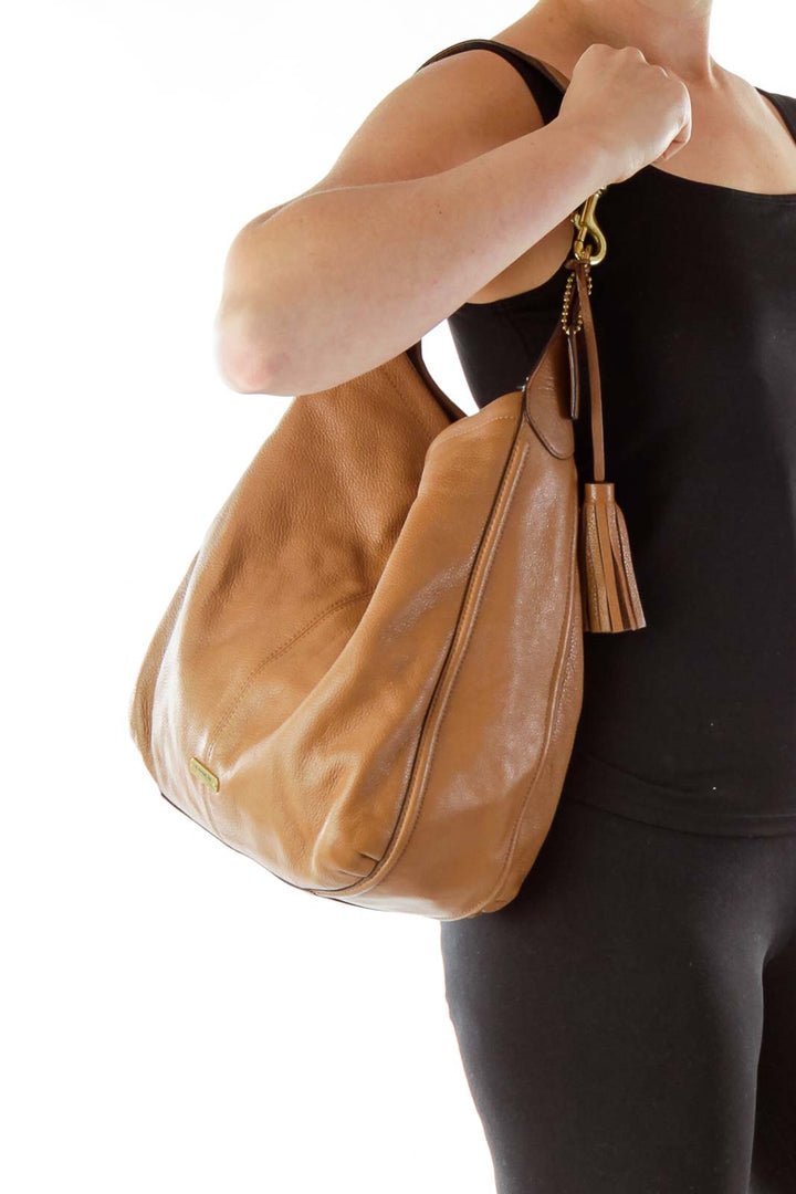 Brown Leather Shoulder Bag