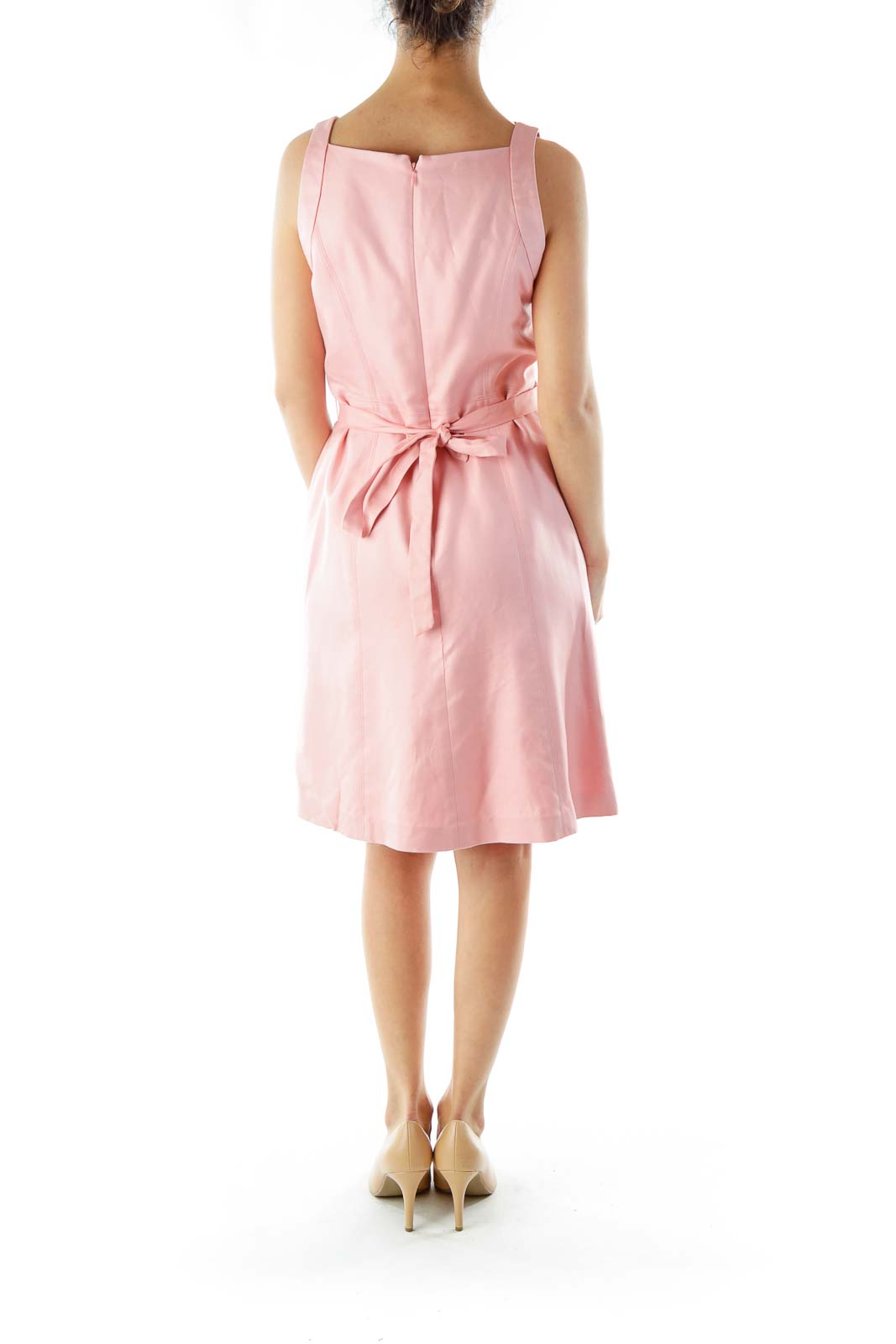 Pink Silk Apron Dress