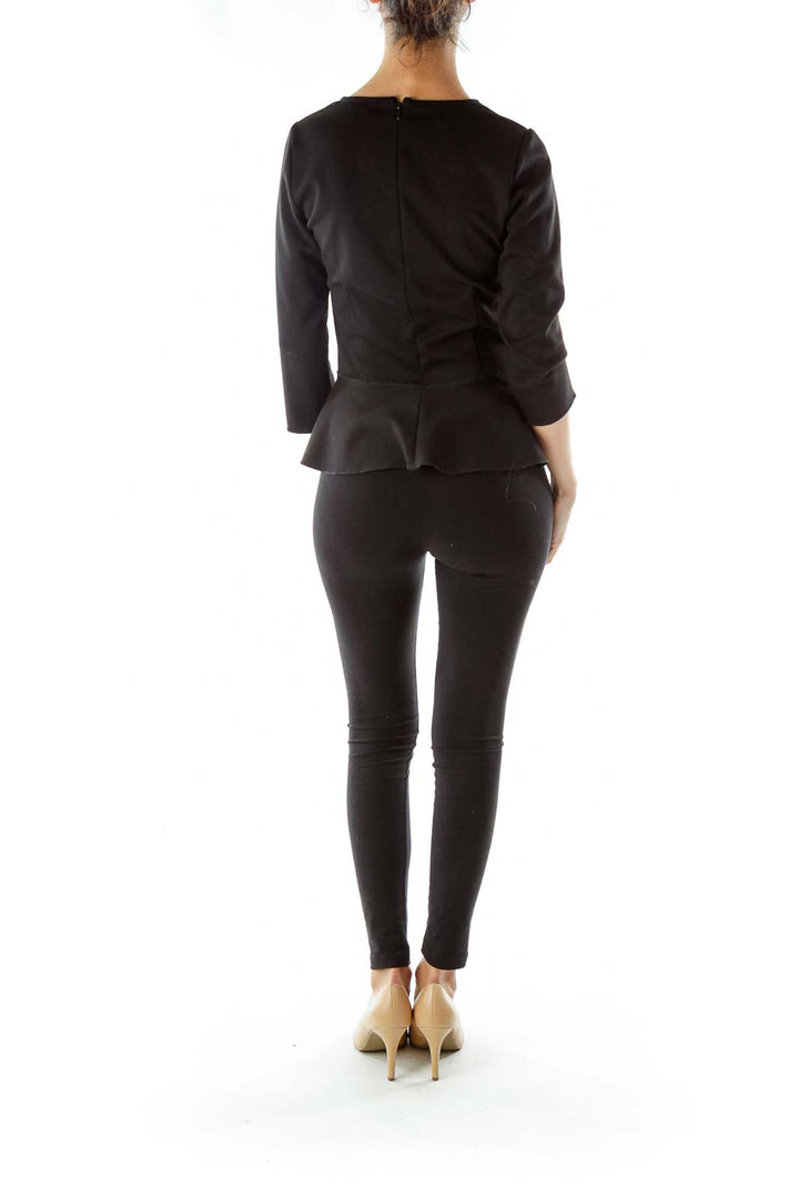 Black Peplum Blouse