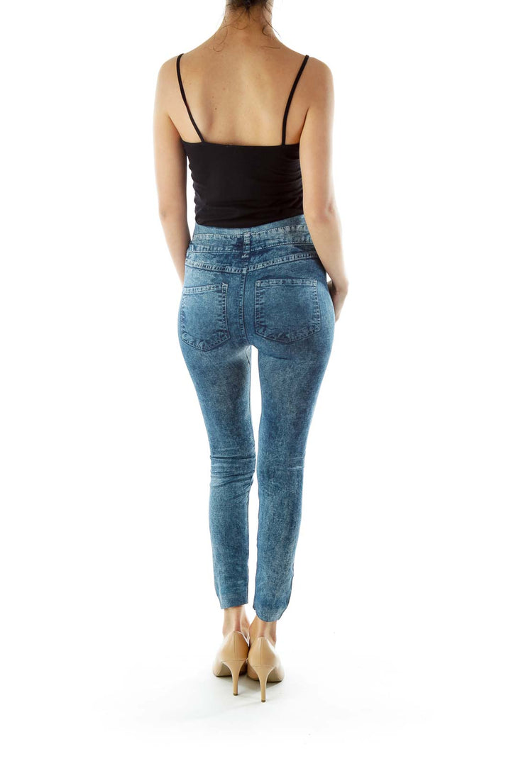 Blue Jean Print Jeggings