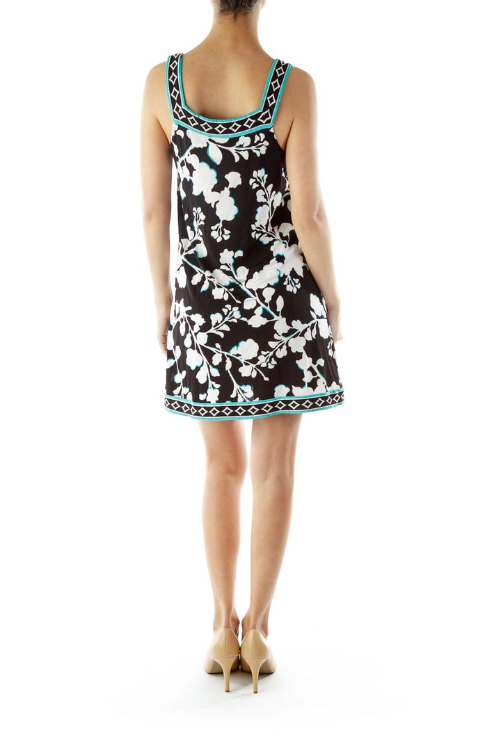 Black White Printed Day Dress