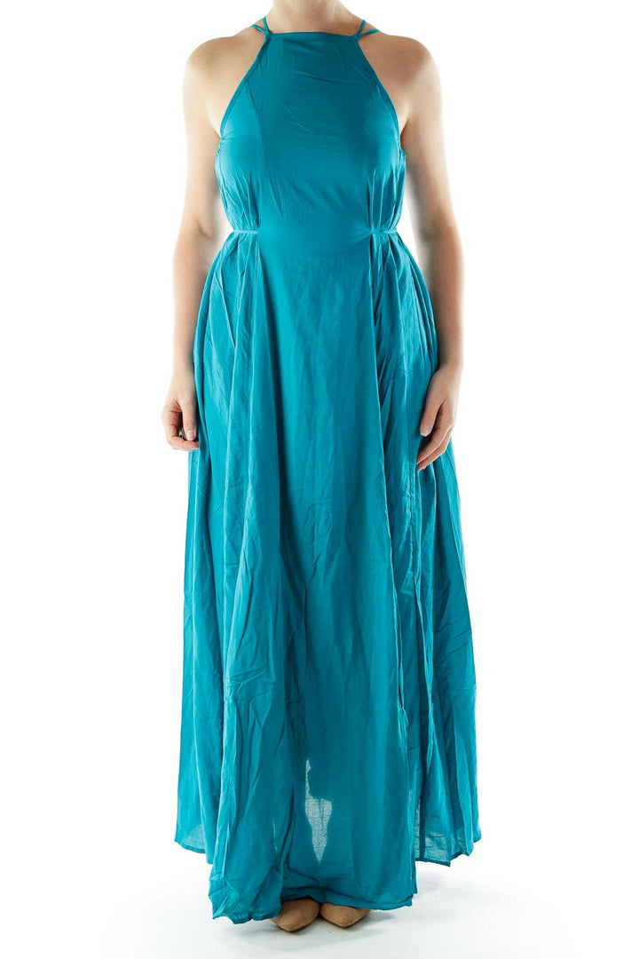 Turquoise Racerback Maxi Dress