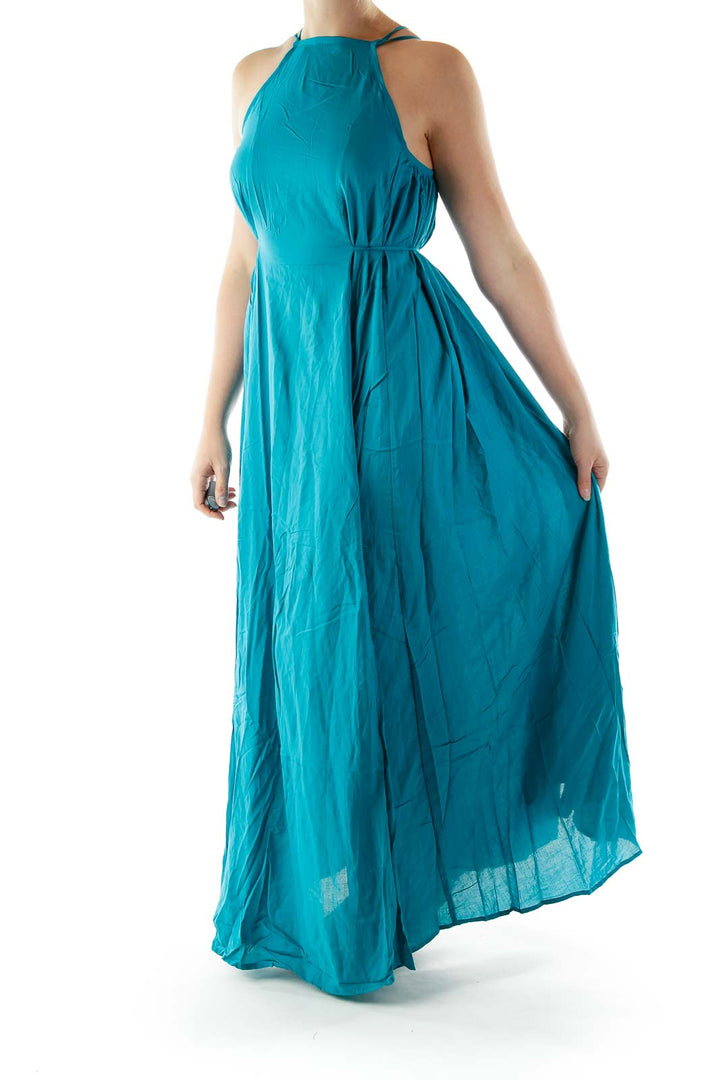 Turquoise Racerback Maxi Dress