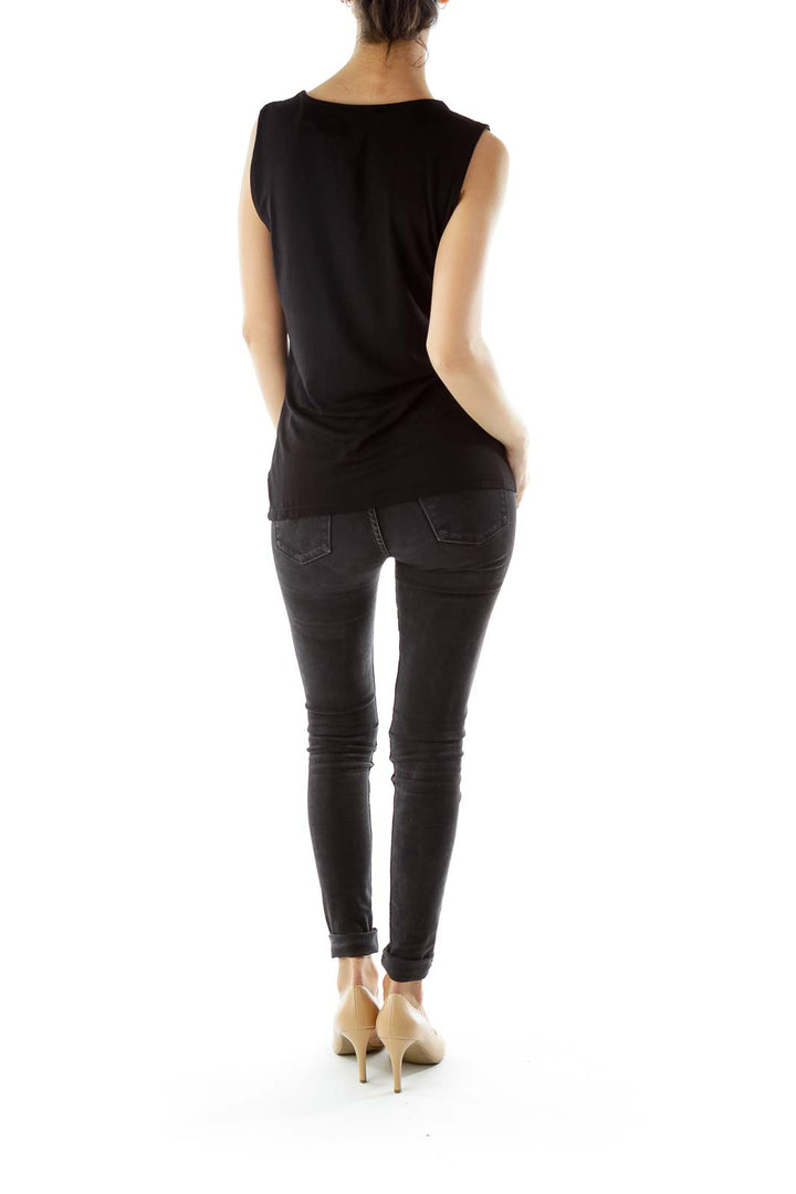 Black Square Neck Tank