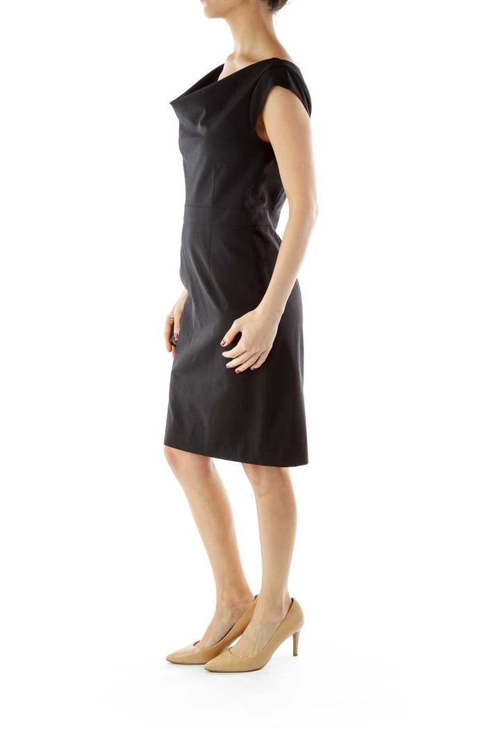 Black Sheath Work Dress