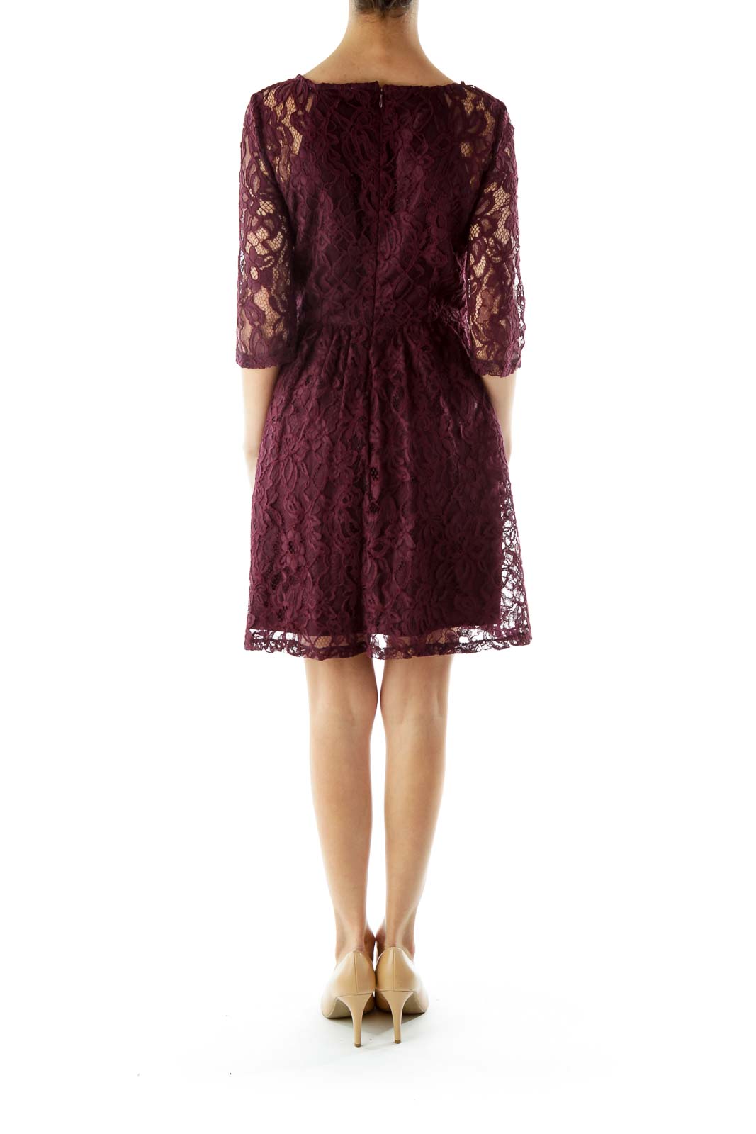 Purple Lace Cocktail Dress