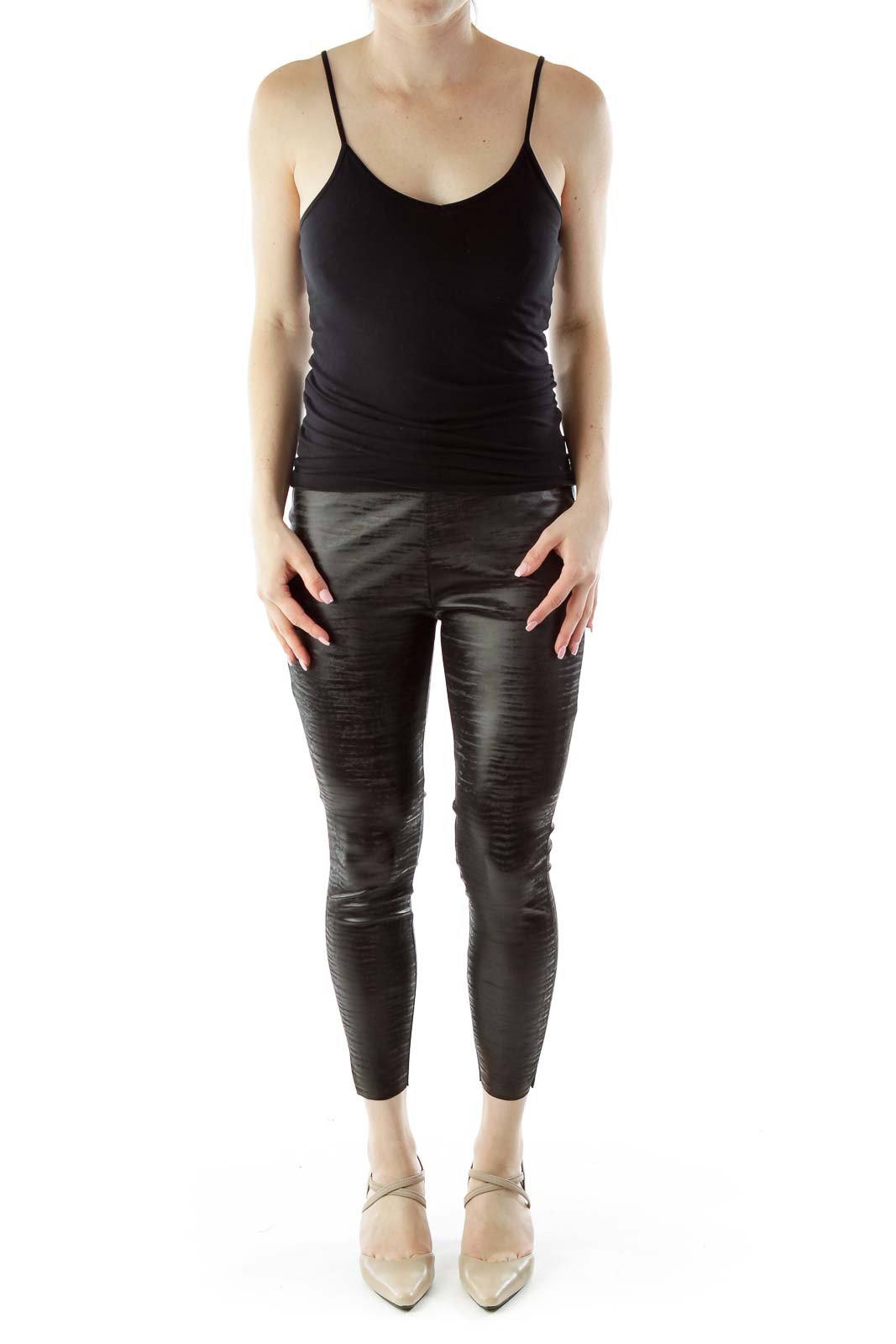 Black Metallic Legging