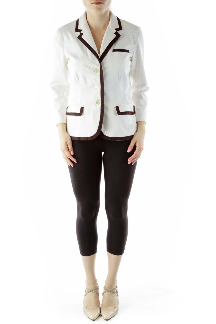 White Buttoned Blazer