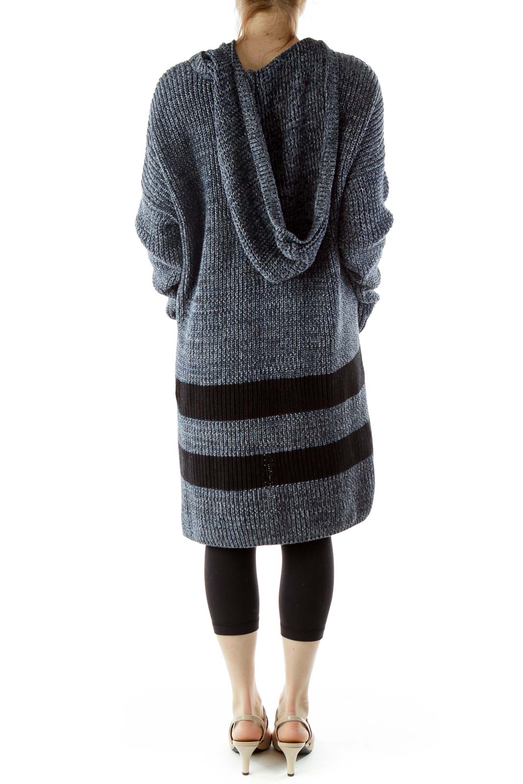 Navy Hooded Knit Dress