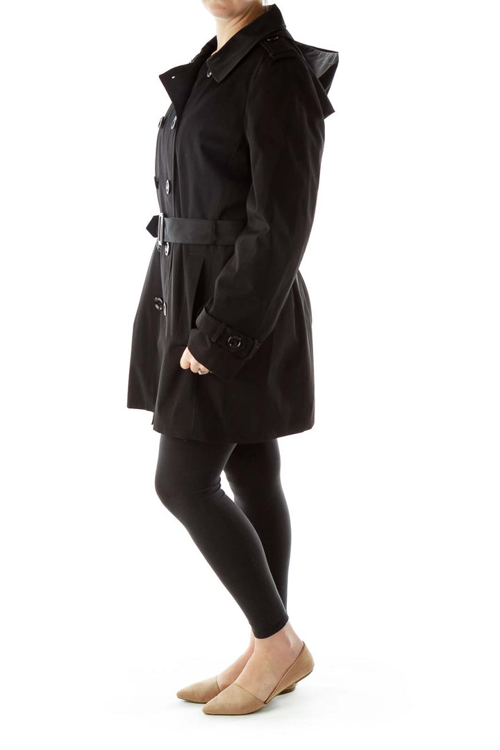 Black Double-Breasted Trench Coat