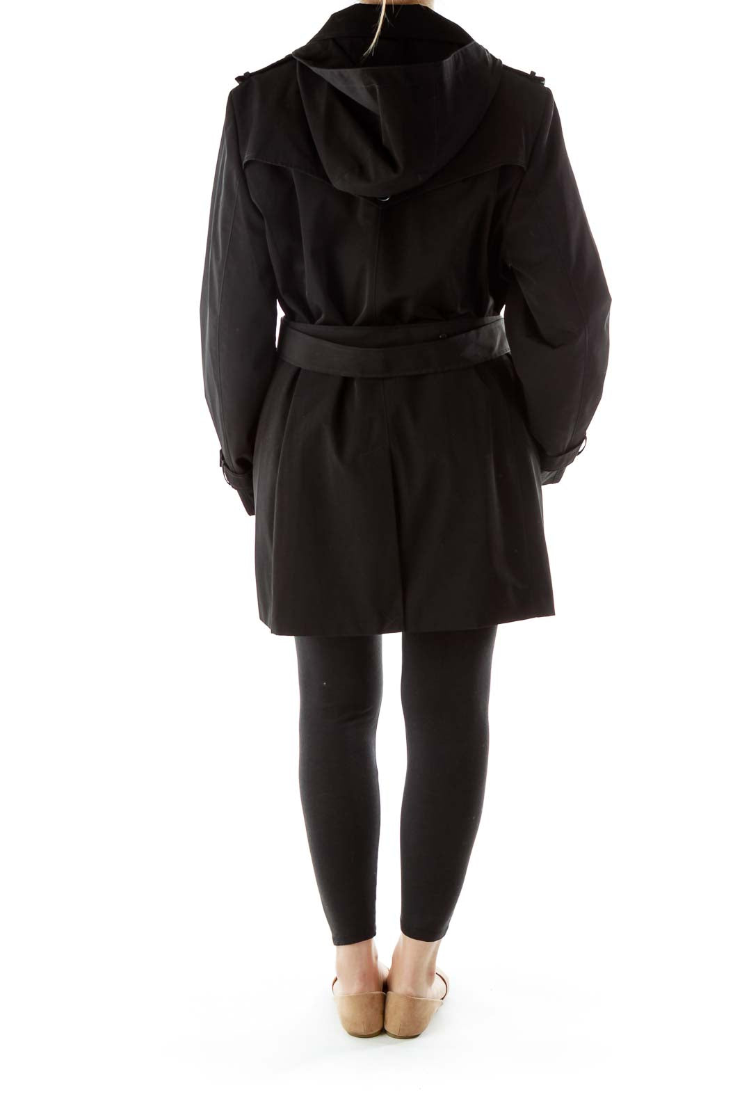 Black Double-Breasted Trench Coat