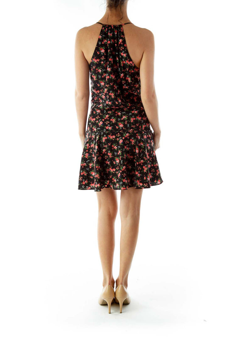 Black Floral Day Dress