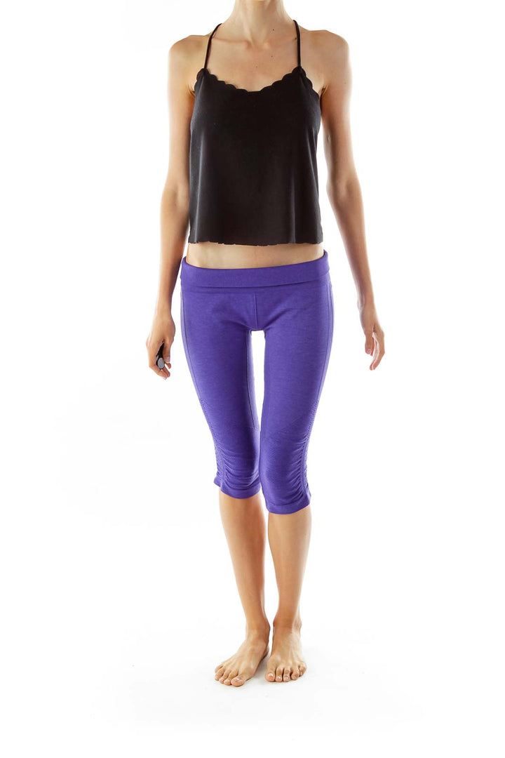 Purple Capri Sports Pants