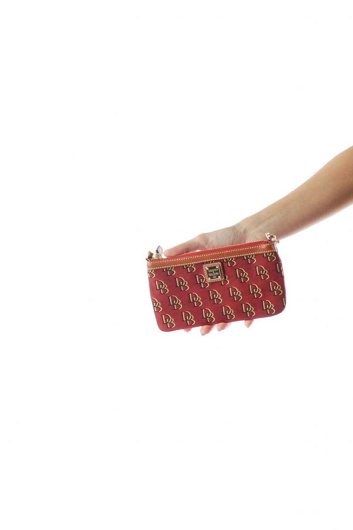 Red Printed Wristlet