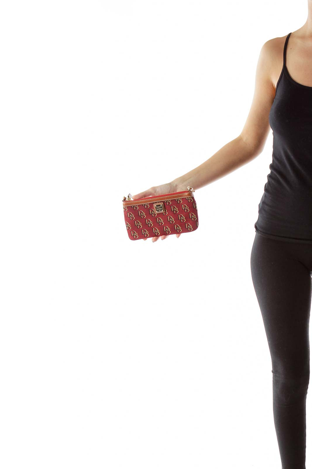 Red Printed Wristlet