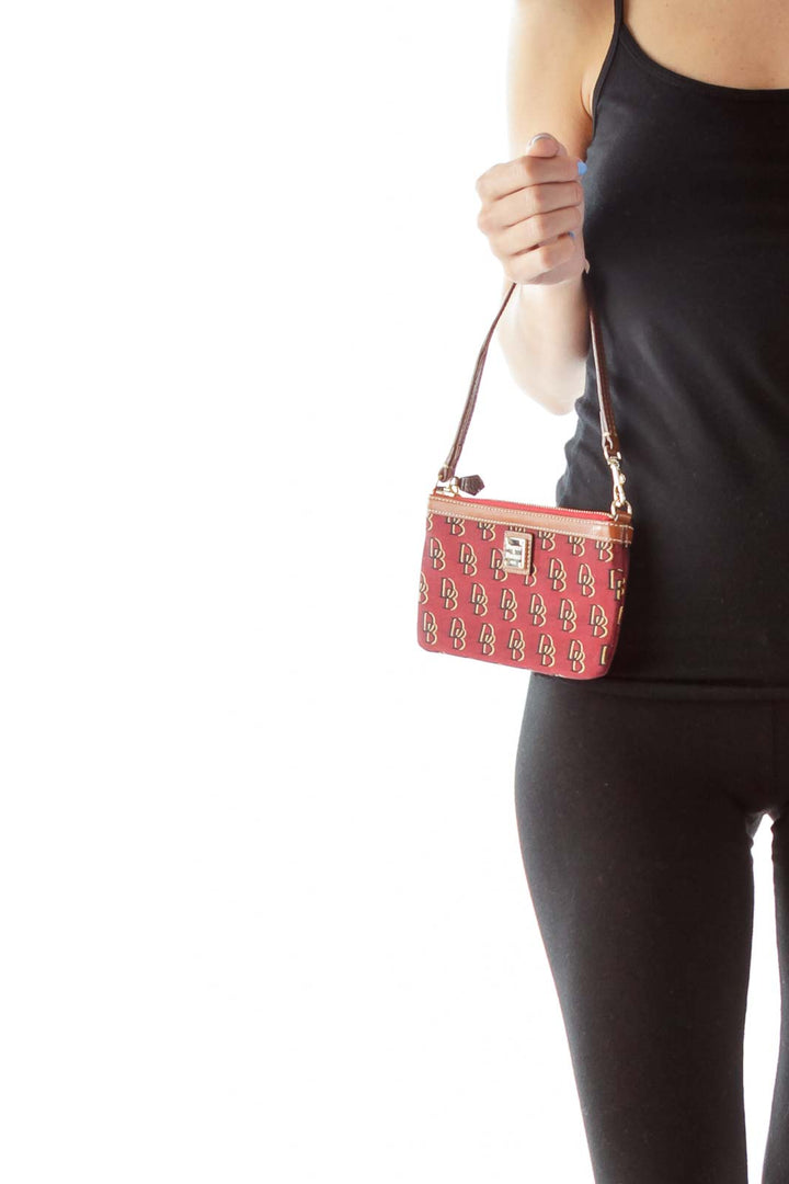 Red Printed Wristlet