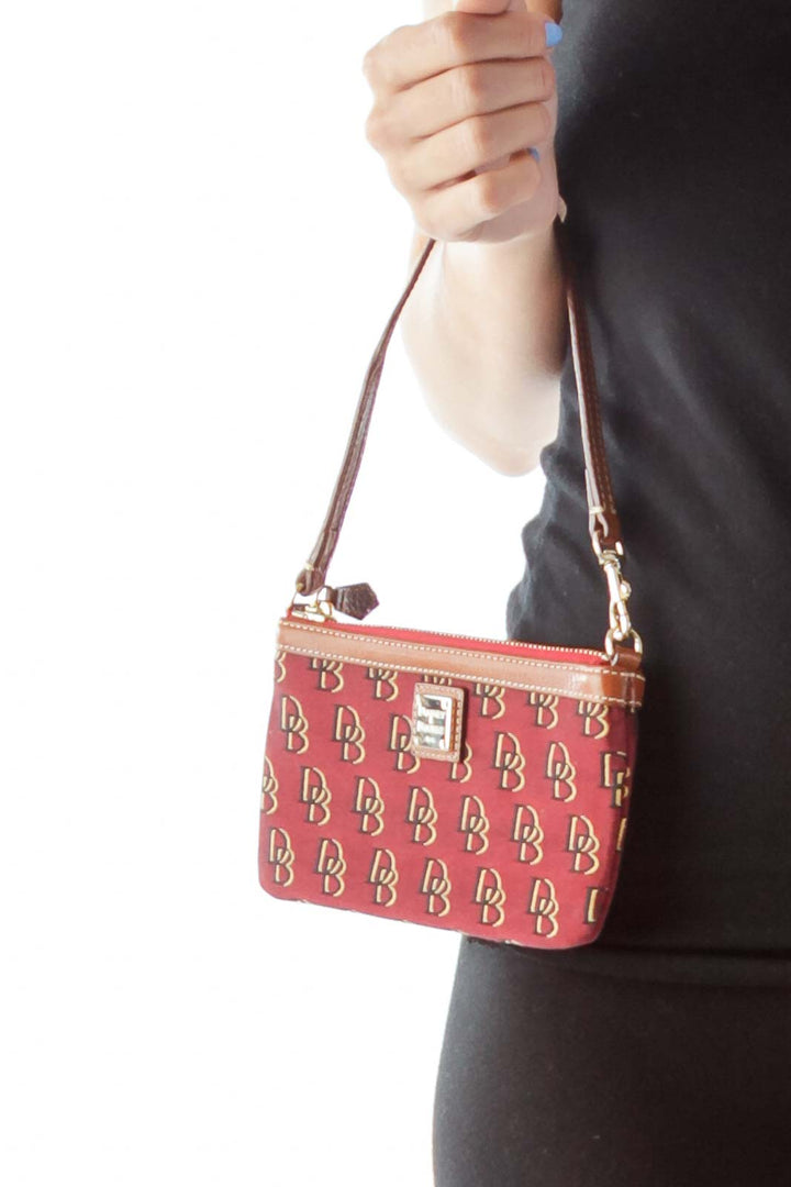 Red Printed Wristlet