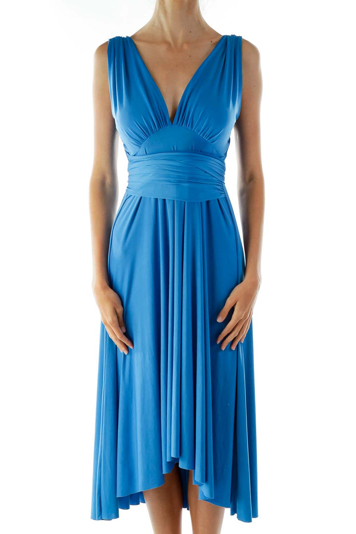 Blue Sleeveless Day Dress