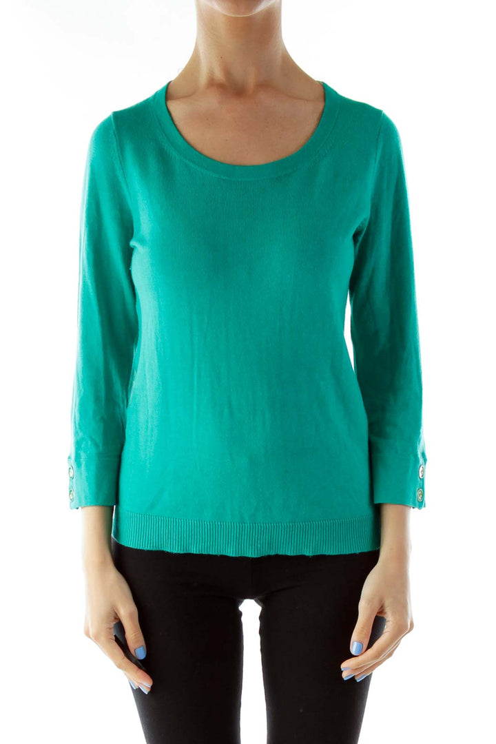 Blue Green Knit Sweater