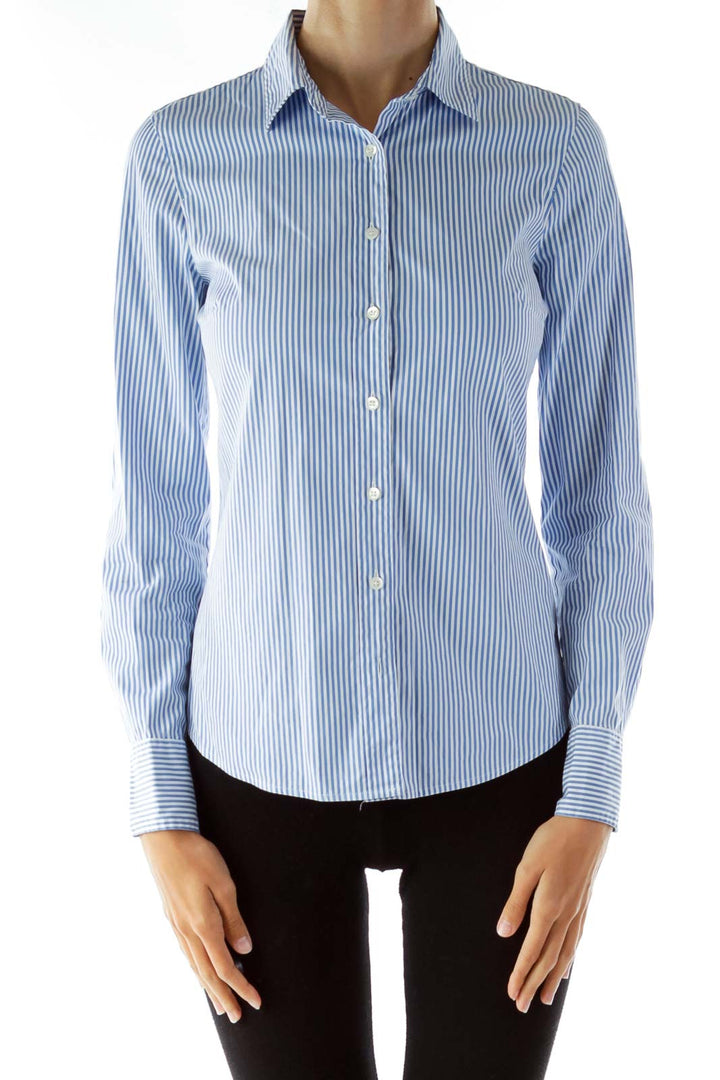 Blue White Pinstripe Shirt