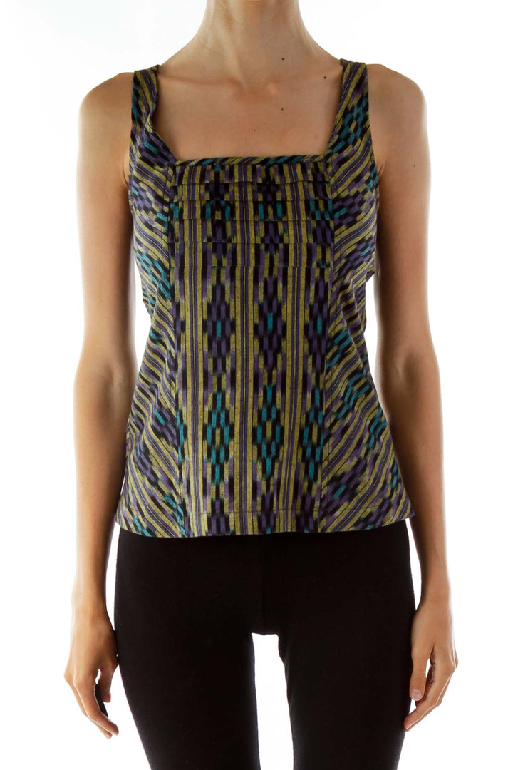 Multi-Color Aztec Print Tank Top