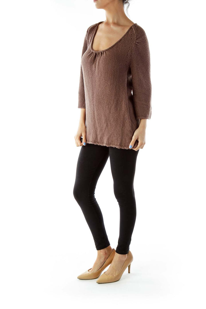 Brown Knit Sweater