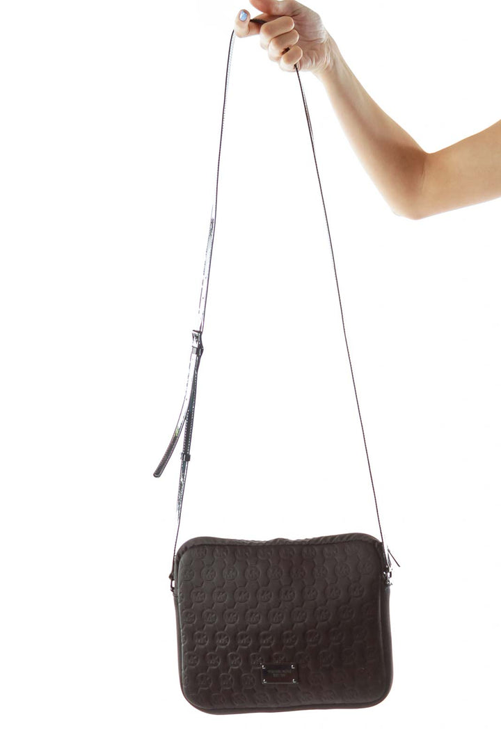 Black Embossed Crossbody Bag