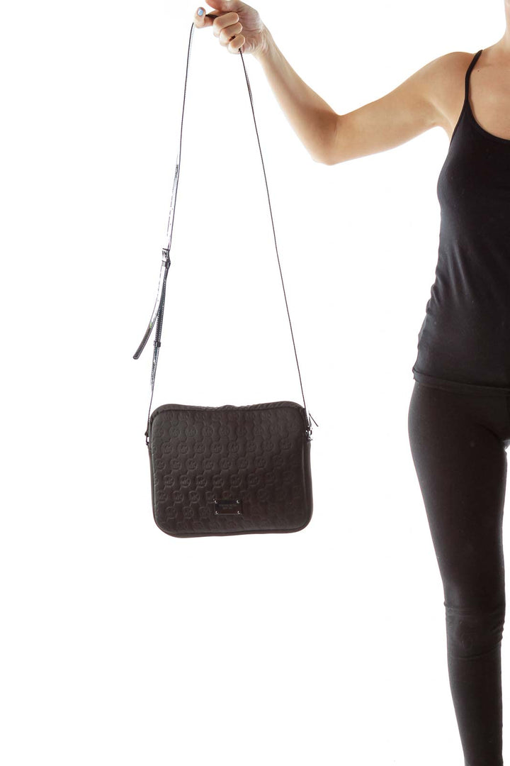 Black Embossed Crossbody Bag