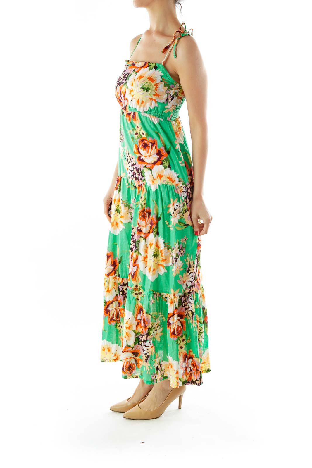 Green Floral Day Dress