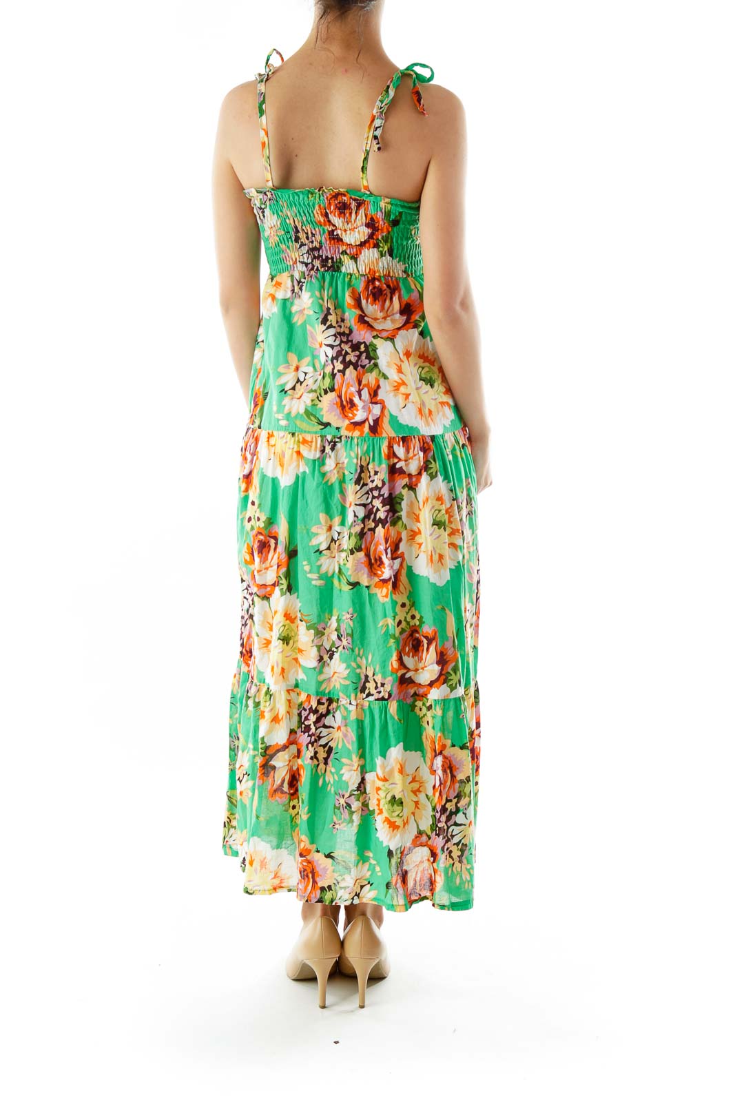 Green Floral Day Dress