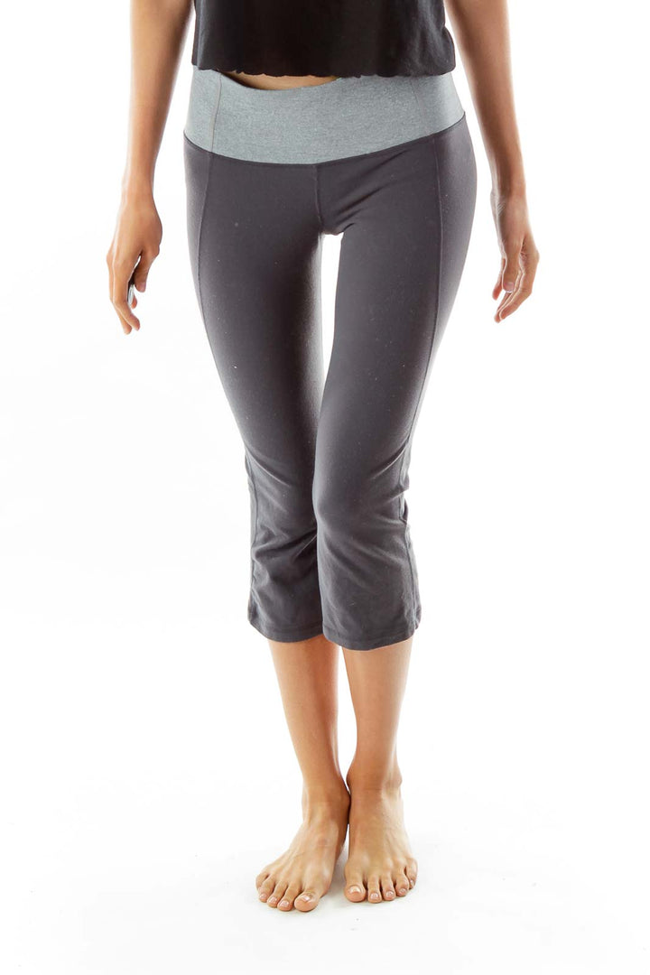 Gray Cropped Yoga Pants