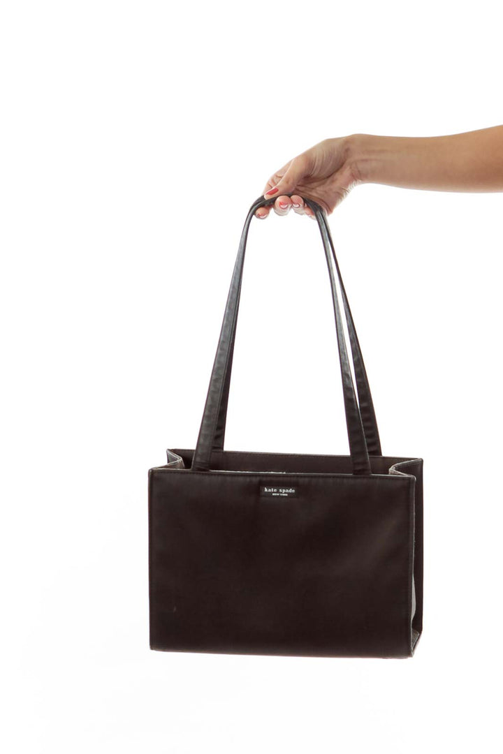 Black Zippered Satchel