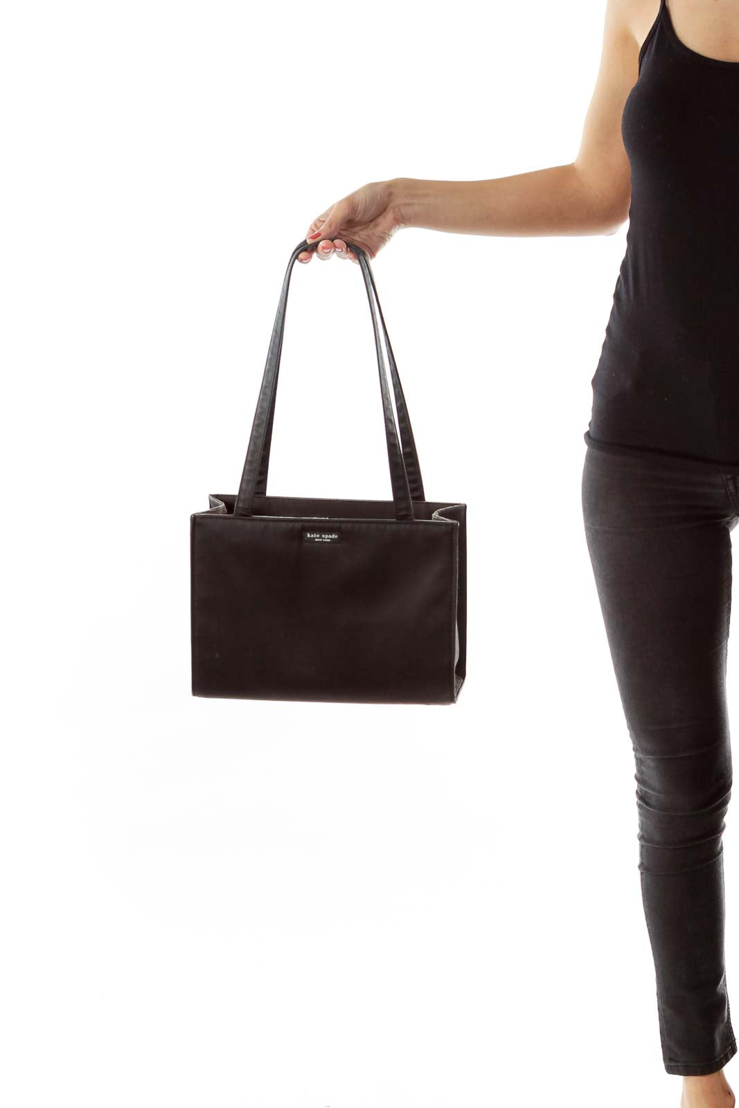 Black Zippered Satchel