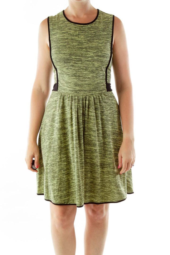 Green Sleeveless Work Dress