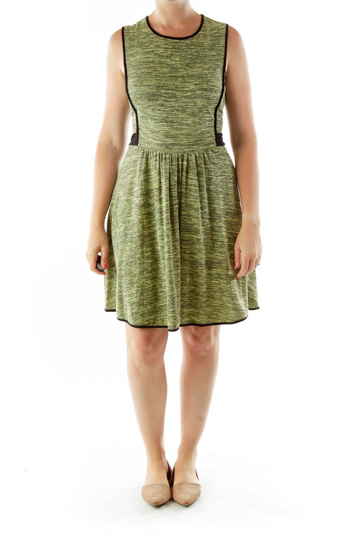 Green Sleeveless Work Dress