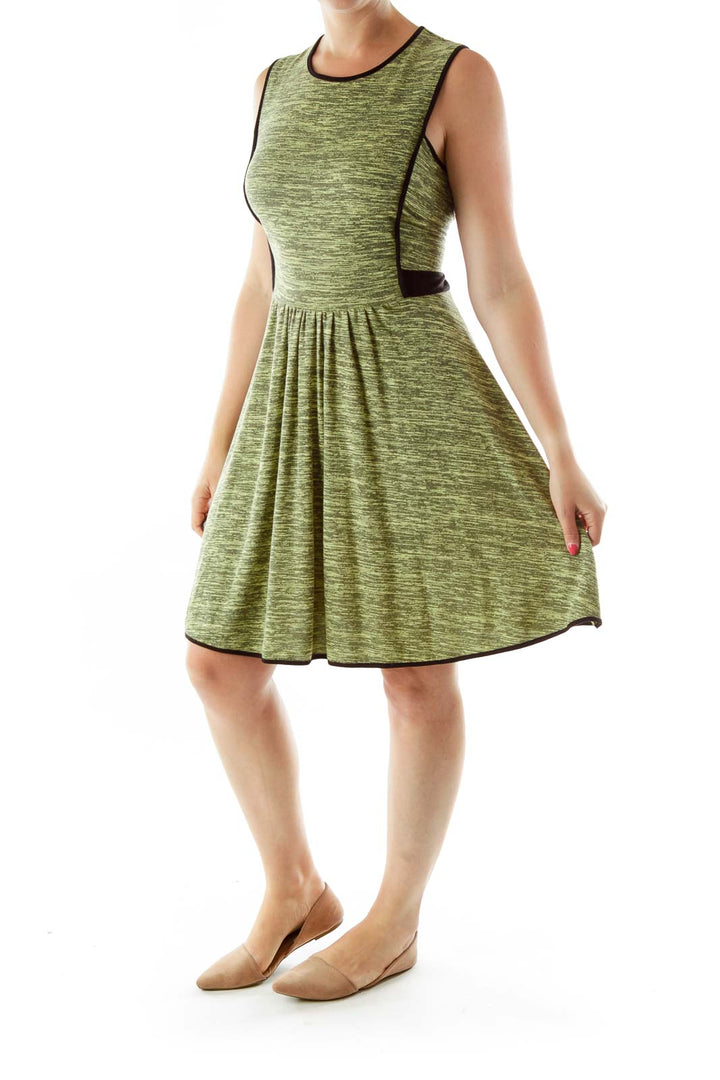 Green Sleeveless Work Dress