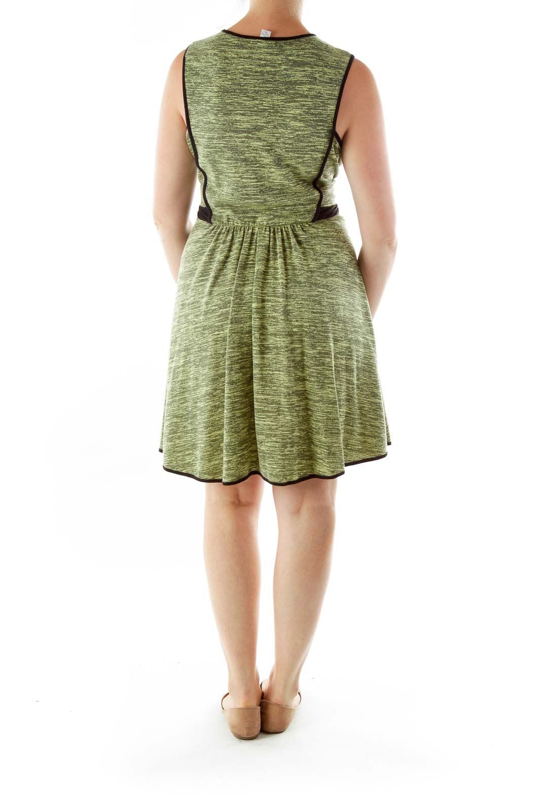 Green Sleeveless Work Dress