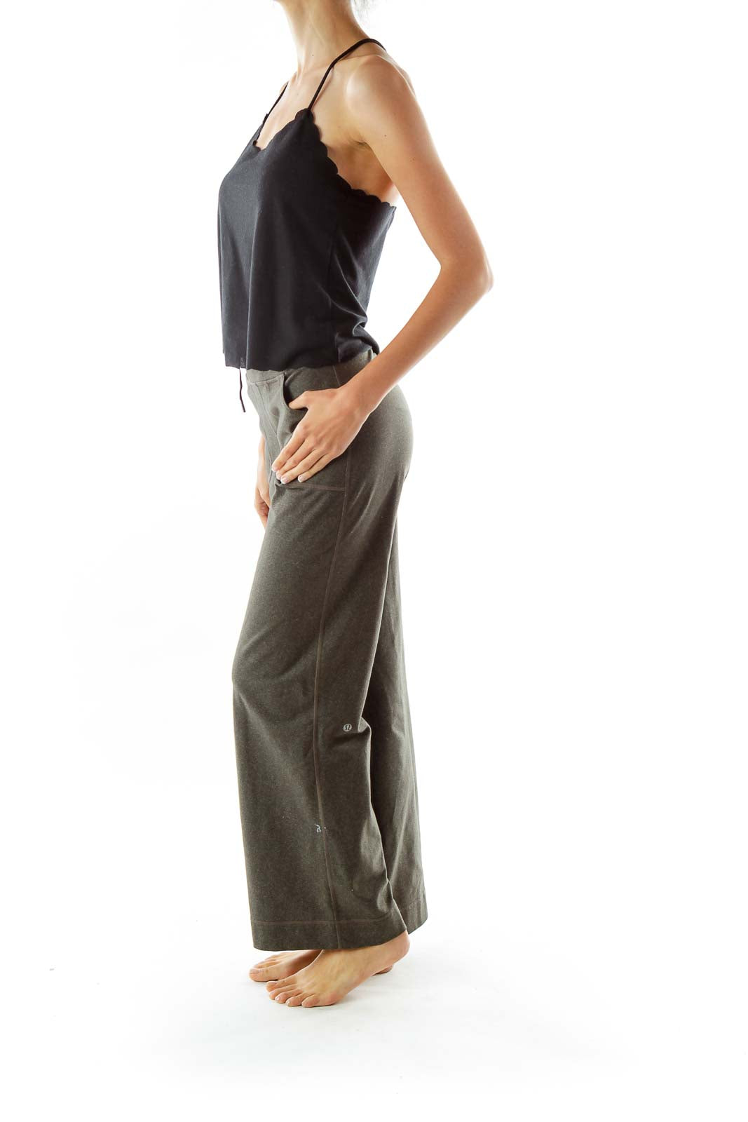 Green Pocketed Jogger Pants