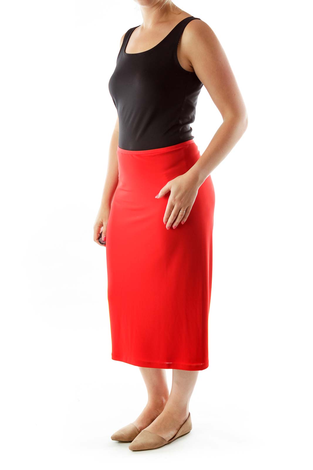 Red Maxi Skirt