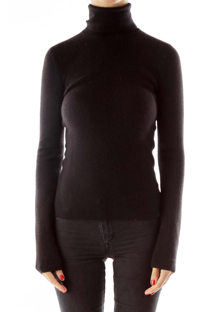 Black Cashmere Turtle Neck Sweater