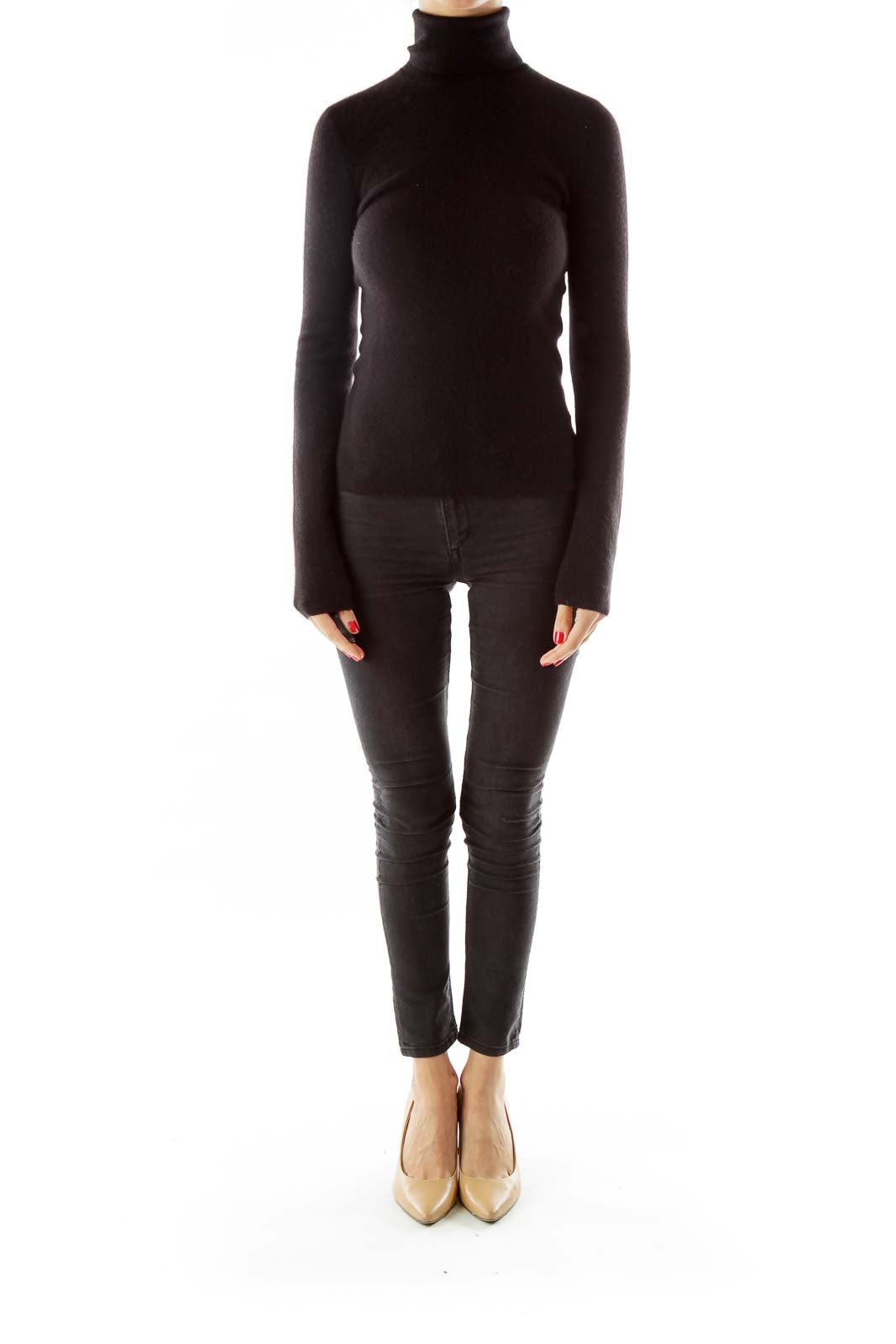 Black Cashmere Turtle Neck Sweater