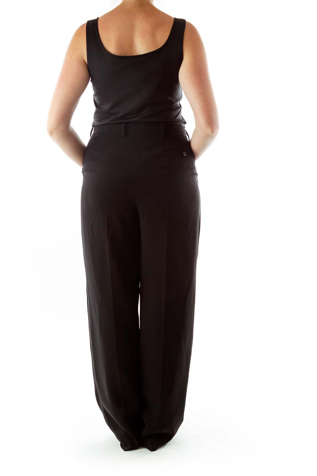 Black Straight Leg Slacks