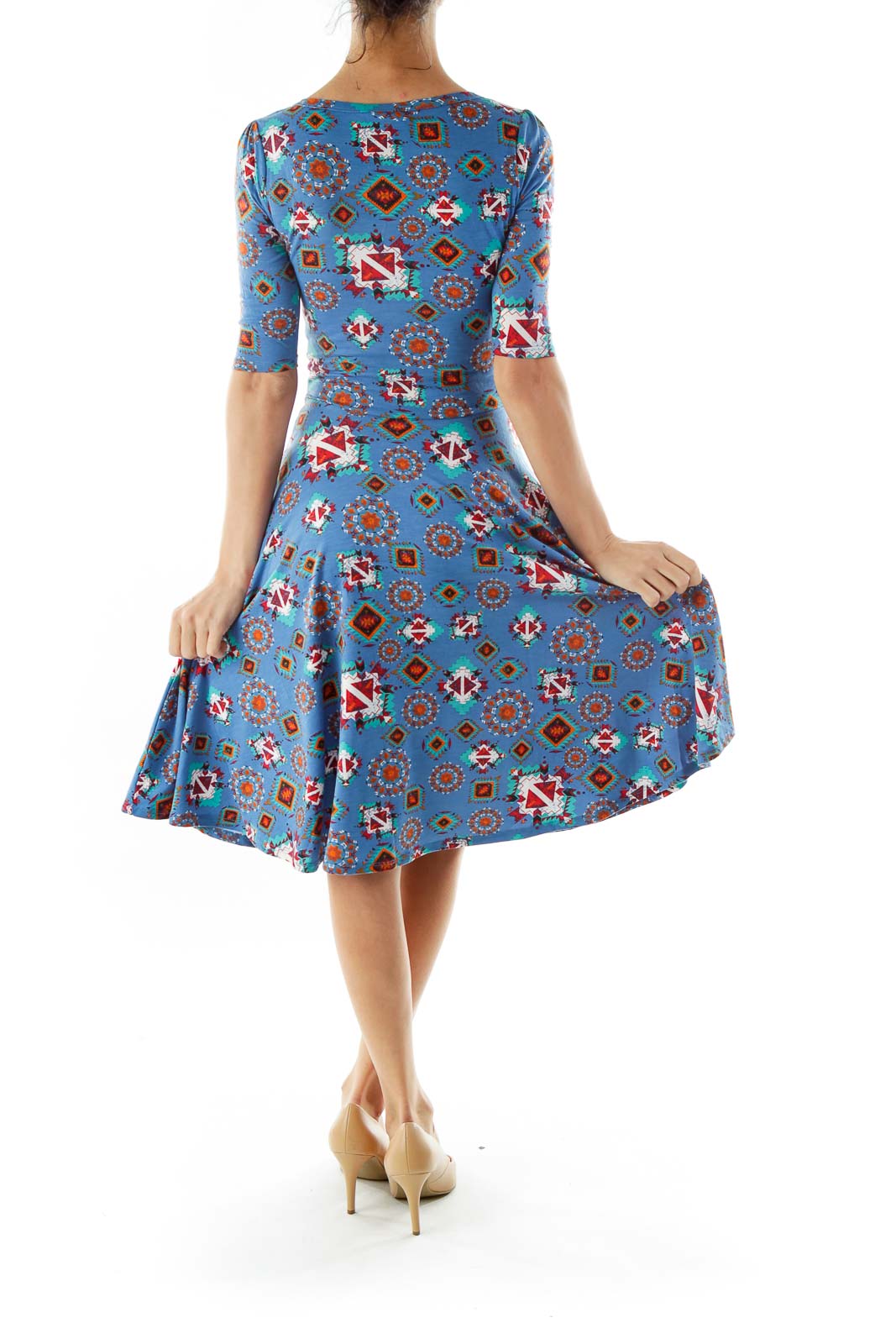 Multicolor Southwestern Print Day Dress