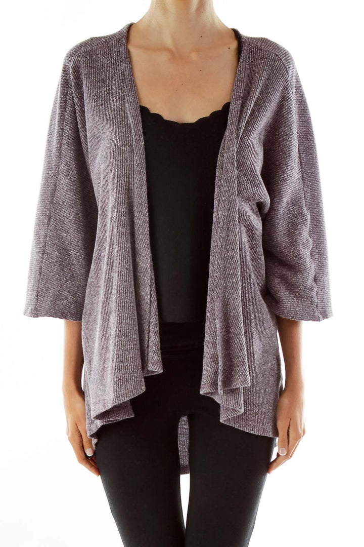 Purple Knit Cardigan