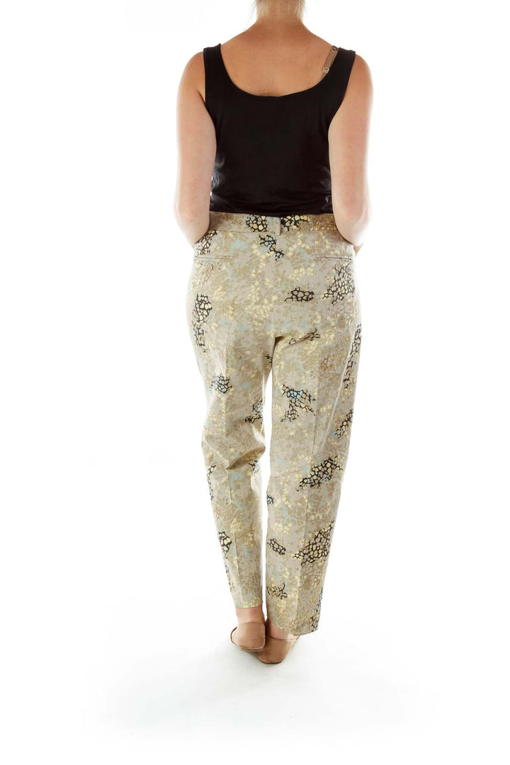 Multicolor High-Waisted Snake Skin Print Pants