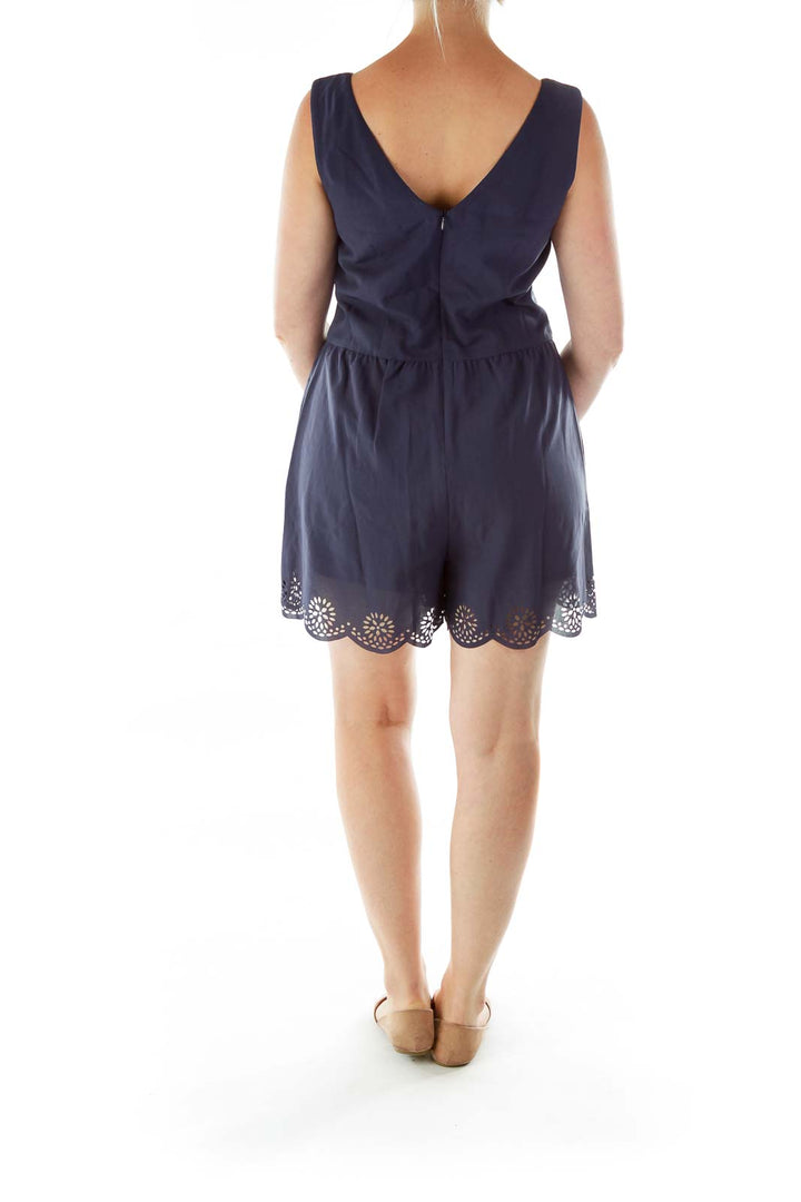 Navy Cut-out Detail Romper