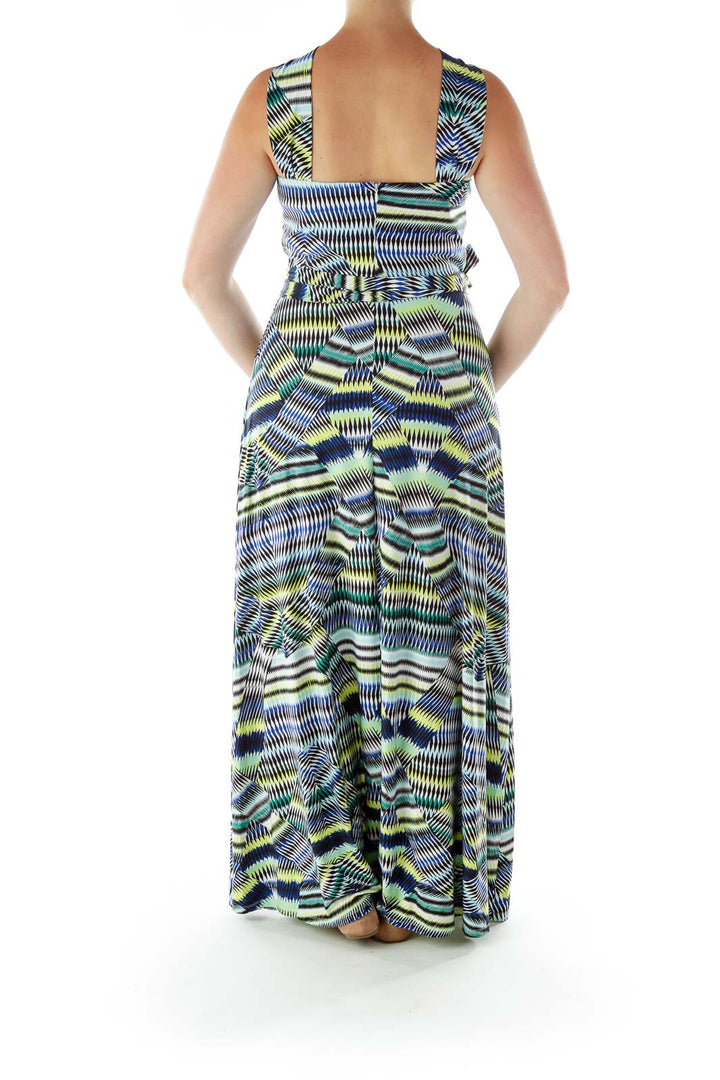 Multicolor Printed Maxi Dress