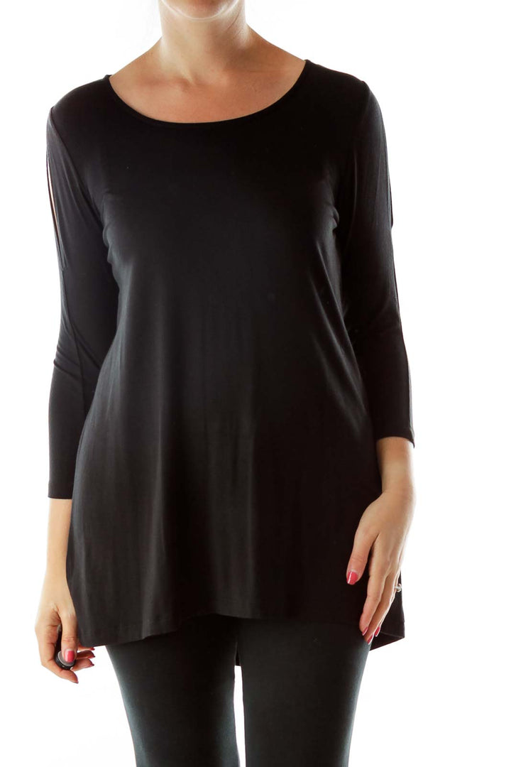 Black Round Neck Tunic