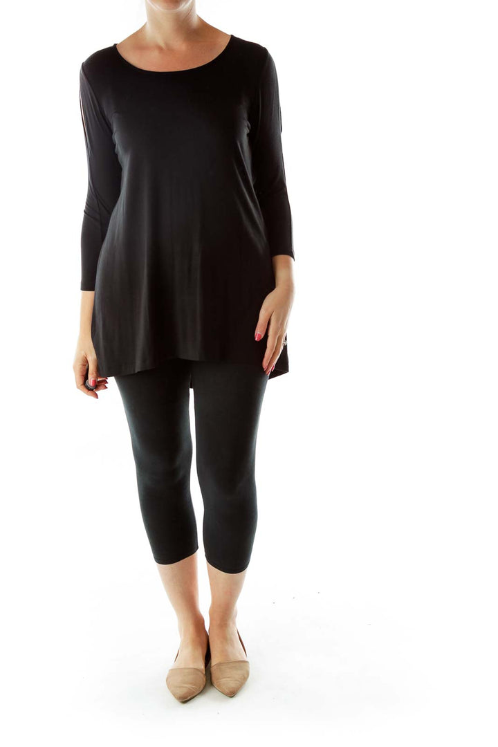 Black Round Neck Tunic